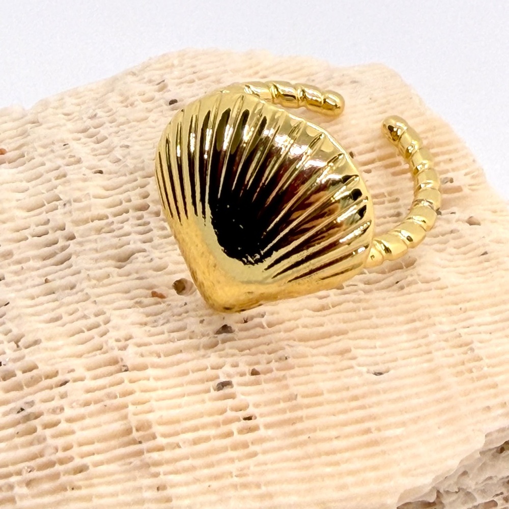 Goldfilled Shell Adjustable Ring - image 1